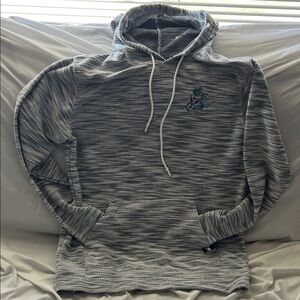 Dikotomy Gray Hooded Sweatshirt with Embroidered Logo